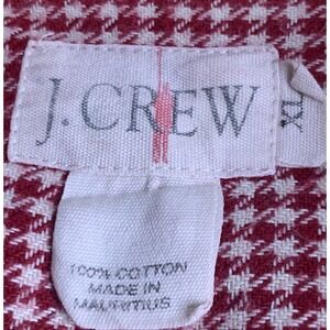 J.Crew Flannel Shirt Mens Size XLarge Red White  100% Cotton 90's Vintage
